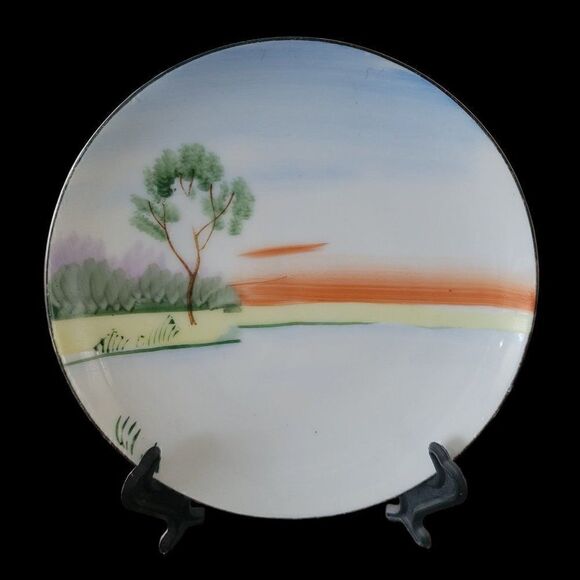 Vintage Meito China Hand Painted Plate - Picture 1 of 8
